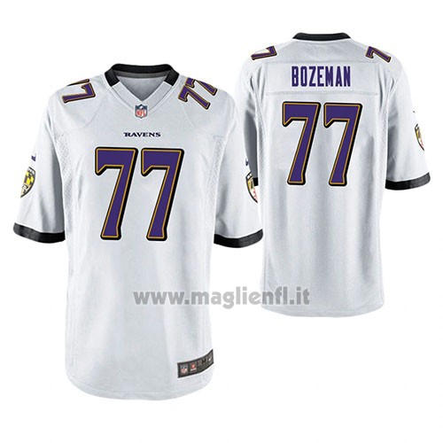 Maglia NFL Game Baltimore Ravens Bradley Bozeman Bianco